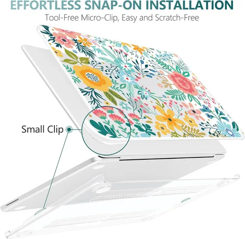 Vista 9 de TWOLSKOO Funda para MacBook Neo de 13 pulgadas 2026 A3404 A18 Pro Chip, funda rígida de plástico con adaptador tipo C, 2 fundas para cámara web