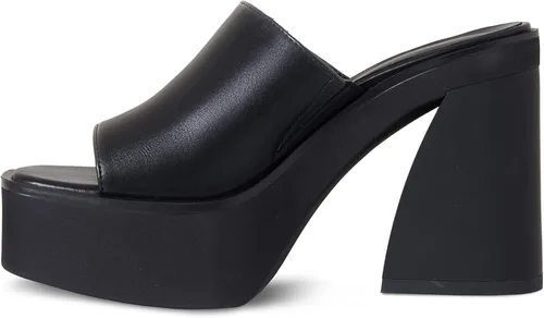 Vista 6 de CYNLLIO Sandalias de plataforma para mujer, sin cordones, puntera abierta, sandalias de tacón alto grueso para verano, para exteriores, zapatos