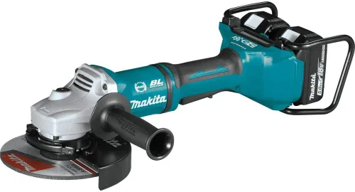 Vista 2 de Makita XAG12PT1 5.0Ah 18V X2 LXT iones de litio 36V sin escobillas inalámbrico 7 pulgadas interruptor de paleta de corte/amoladora angular