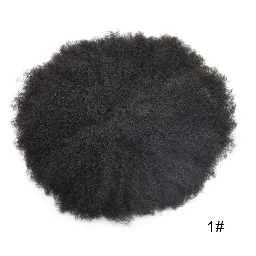 Vista 3 de Afro - Toupee - Toupee para hombre, encaje suizo, rizado, para hombres negros, hombres afroamericanos, todos los encajes, sistemas de reemplazo