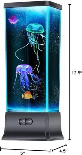 Vista 8 de CALOVER Regalos para niños, hombres, mujeres, amigos, familia, lámpara de medusa, luz nocturna para niñas, niños, hogar, oficina, dormitorio