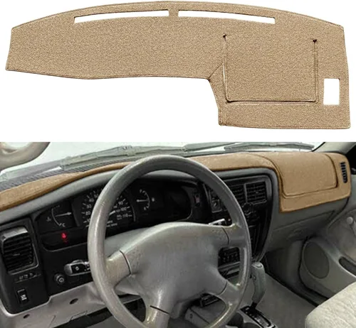 Vista 9 de Funda para salpicadero a medida, tapete protector de tablero para Toyota Tacoma 2005-2015 (Negro) F97