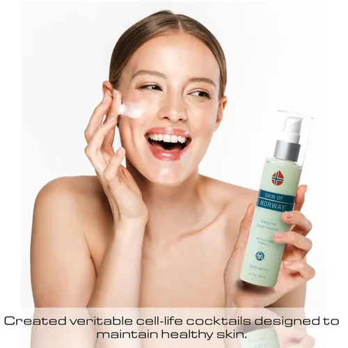Vista 4 de Geir Ness Skin of Norway Limpiador facial energizante – Contiene algas árticas y minerales – Lavado facial hidratante de limpieza profunda