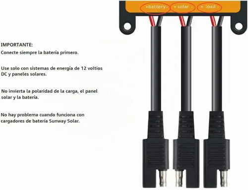 Vista 5 de Sunway kit de controlador de carga con paneles solares, regulador de batería, 7A para 12 voltios de cargador de batería solar, mantenedor de batería
