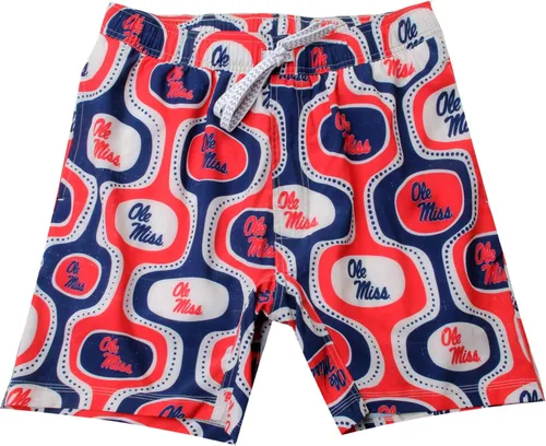 Vista 4 de Wes and Willy Pantalones cortos de natación con tecnología retro para hombre, para fanáticos de los deportes universitarios