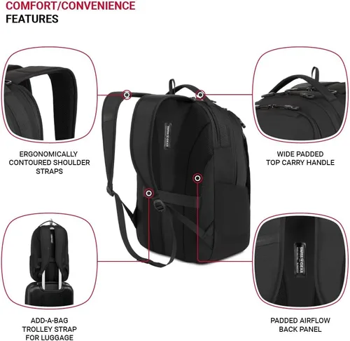 Vista 2 de SwissGear Shield Mochila para portátil, Negro