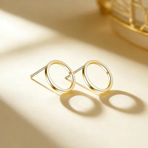 Vista 7 de Aretes pequeños para mujeres, aretes de botón simples con círculo pequeño, triángulo, barra cuadrada, aretes geométricos, aretes mini de cartílago