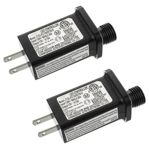 Vista 9 de Controlador LED de repuesto para transformador de 12 V, 6 W, clase 2, con 8 modos de suministro para cadena de luces de Navidad, decoraciones