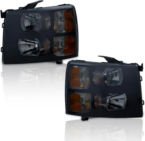 Vista 37 de G-PLUS Conjunto de faros, compatible con Chevy Silverado 2007 2008 2009 2010 2011 2012 2013 2014 Chevy Silverado parachoques faro, lente