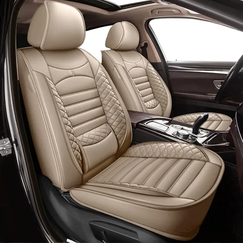 Vista 16 de Fundas de asiento de auto para Ford Fusion 2010-2020: juego completo de fundas protectoras de asiento impermeables de piel sintética compatible