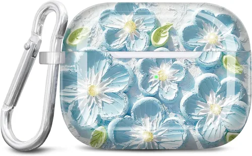 Vista 8 de Funda para Airpods Pro de 2ª generación, diseño de mármol con purpurina dorada, piel protectora de TPU para mujeres y niñas con llavero compatible
