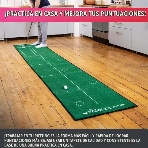 Vista 3 de PuttOut Alfombrilla grande para golf (144.5 x 26.4 in)