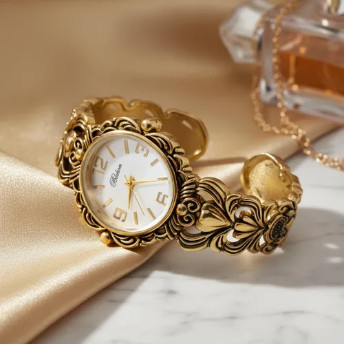 Vista 4 de Blekon Collections - Reloj de pulsera de cuarzo japonés para mujer, estilo egipcio, estilo concho
