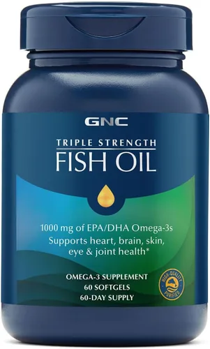 Vista 4 de Aceite de Pescado GNC con Triple Fuerza 30 cápsulas blandas., 1