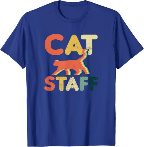 Vista 19 de Cat Servant Design Vintage Retro Staff Gift T-Shirt for Men Women