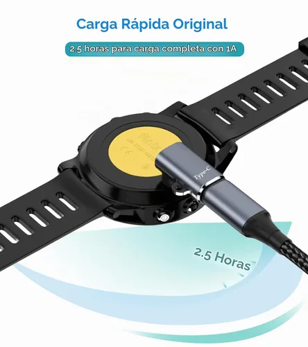 Vista 3 de sweguard Garmin - Adaptador de cargador de reloj en ángulo recto, paquete de 2 cables USB tipo C de carga para Garmin Fenix 8 7 7S 7X 6S 6 6X 5S 5