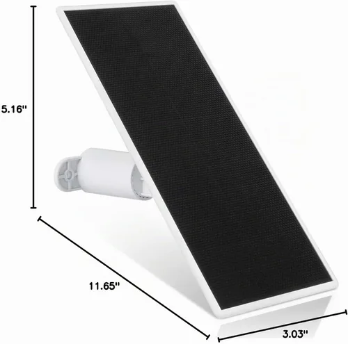 Vista 8 de Wasserstein Panel solar de alta calidad, cargador de panel solar para Google Nest Cam exterior o interior, batería - 3.5 W de energía solar - Hecho