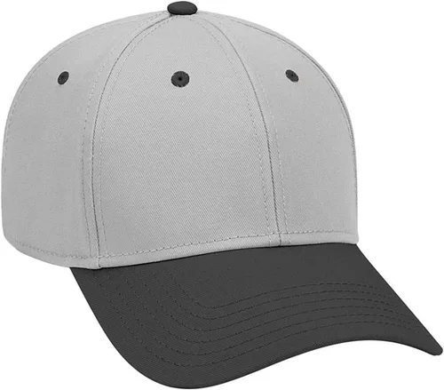 Vista 28 de Ashen Fane Gorra de béisbol básica de sarga de algodón superior de perfil bajo estructurado de 6 paneles
