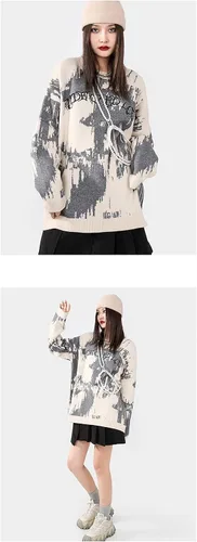 Vista 2 de Y2K - Suéter de punto de hada estilo grunge, gótico, Fairycore, ropa de calle, estética, punk, ropa Harajuku