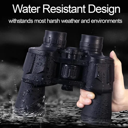 Vista 4 de Prismáticos de 10 x 50 para adultos, óptica HD para observación de aves, caza y actividades al aire libre, resistente al agua, a prueba de golpes