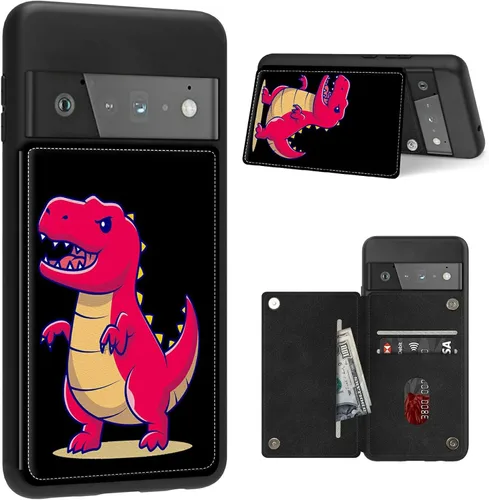 Vista 25 de Funda para Google Pixel 6 Pro con ranura para tarjetero, funda de piel sintética, doble cierre magnético y cubierta duradera de poliuretano girasol