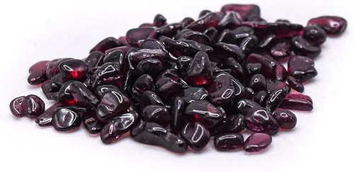 Vista 8 de HQRP 3.53 oz (3.5 onzas) de granate, rojo oscuro, piropo almandino, piedras pequeñas pulidas, piedras naturales pulidas de calidad, piedras