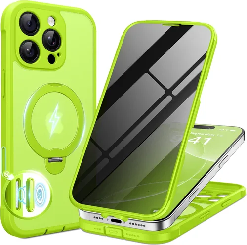 Vista 84 de BERFY Funda para iPhone 12 Pro Max, compatible con MagSafe, protector de pantalla de privacidad integrado y protección de cámara, antiespía