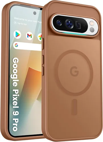 Vista 15 de Funda para teléfono Google Pixel 9 Pro XL, Compatible con Magnético, Protección contra Caídas de Grado Militar Translúcida Mate Resistente a Golpes
