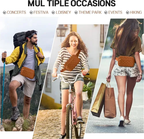 Vista 6 de CXWMZY Riñoneras para mujeres y hombres, niñas, niños, adolescentes, riñonera, linda, riñonera, casual, con múltiples bolsillos, cinturones