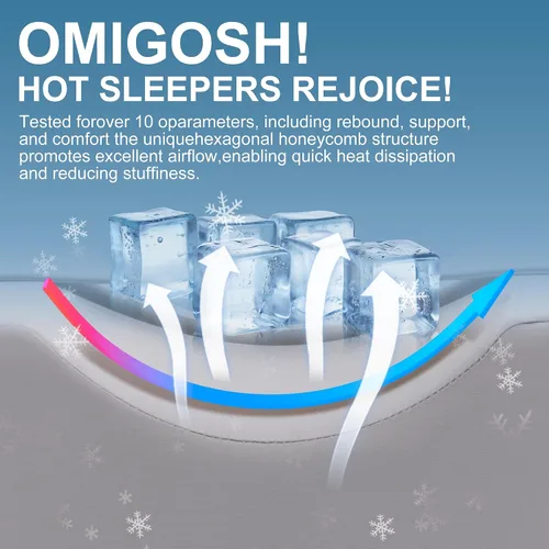 Vista 2 de UJPFEO Almohada de rodilla para personas que duermen de lado, almohada refrescante de espuma viscoelástica para dormir entre las rodillas, almohada