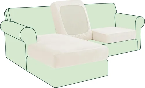 Vista 89 de CHUN YI - Funda elástica para cojín de sofá mediano, funda de asiento de sofá para mascotas, adecuada para sillón y sofá biplaza con tela lavable