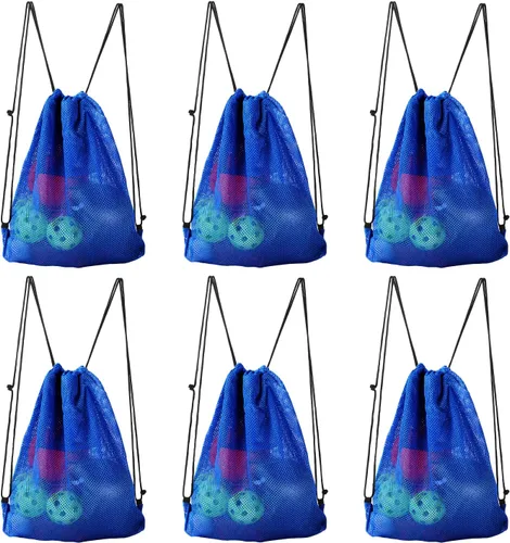 Vista 50 de GSE Games & Sports Expert Bolsa de malla con cordón para béisbol, pelotas de pickleball, pelotas de golf, gimnasio, equipo de natación, lavandería