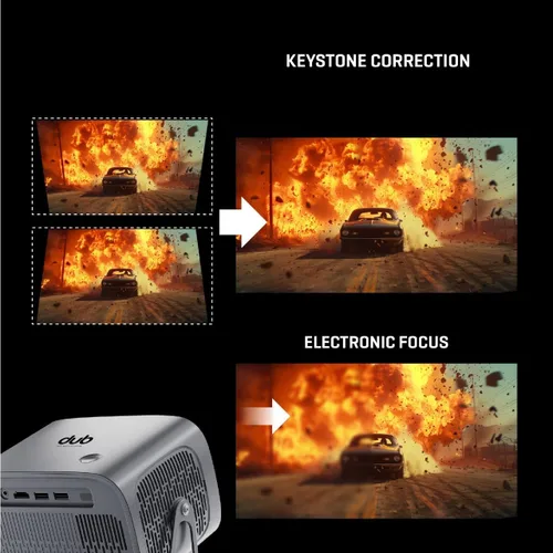 Vista 7 de Proyector DUB con aplicación de TV gratuita Android 14 FullHD Altavoz integrado WiFi y Bluetooth Enfoque automático 2 GB de RAM HDMI