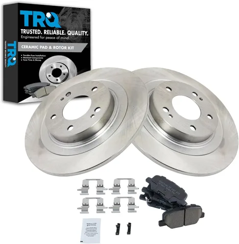 Vista 87 de TRQ Juego de pastillas de freno y rotor de cerámica trasera compatible con Honda Accord V6 1998-02 3.0L con frenos de disco traseros 02-06 Acura RSX
