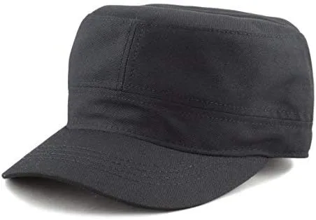 Vista 2 de The Hat Depot Gorras militares de sarga de algodón fabricado en Estados Unidos