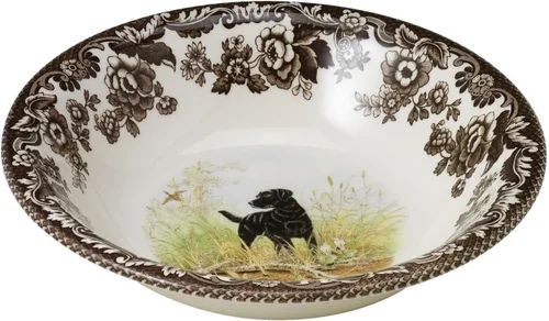 Vista 22 de Spode Woodland American Wildlife Ascot - Cuenco para cereales, diseño de bisonte, cuenco de loza fina de 8 pulgadas para cereales, ensaladas