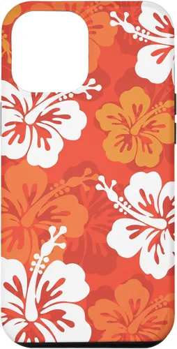 Vista 26 de Carcasa para iPhone 17 con diseño de flores hawaianas tropicales de hibisco naranja Y2K