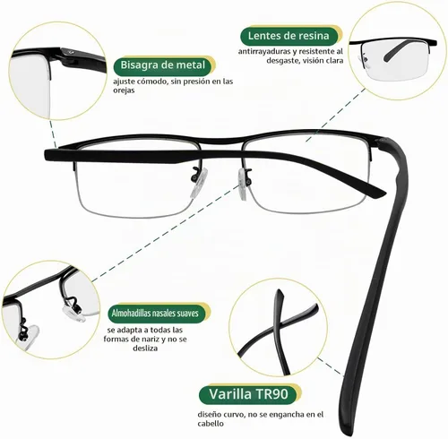 Vista 5 de Gafas de lectura progresivas multifocales fotocromáticas para hombre, con protección UV, gafas de sol de transición, antiluz azul, lectores