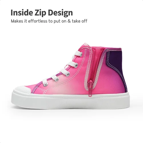 Vista 2 de DREAM PAIRS Zapatos deportivos de lona para niños y niñas, zapatos casuales para caminar
