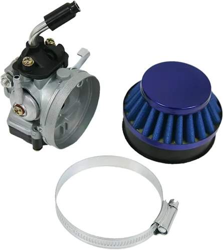 Vista 2 de JRL Conjunto de carburador de 2 tiempos de 80 cc para motor de 100 cc, 49 cc, 50 cc, 66 cc, motor motorizado, motocicleta, bicicleta, motor de gas