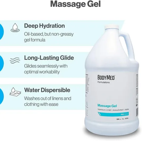 Vista 6 de BodyMed Formulations Gel de masaje, 8 oz. – Sin fragancia, gel totalmente natural para terapia de masaje – Certificado Leaping Bunny – con extracto