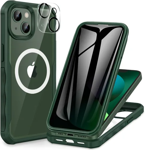 Vista 51 de CENHUFO Funda de privacidad para iPhone 11 Pro, funda de cuerpo completo con protector de pantalla de privacidad de vidrio templado 9H integrado