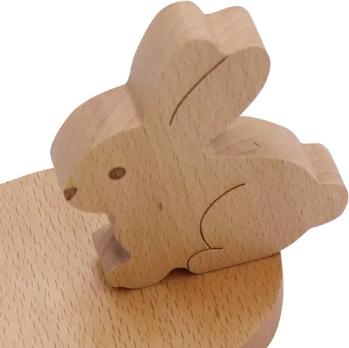 Vista 9 de Lindo conejito soporte de teléfono celular soporte de madera animal universal teléfono celular soporte de escritorio para todos los teléfonos