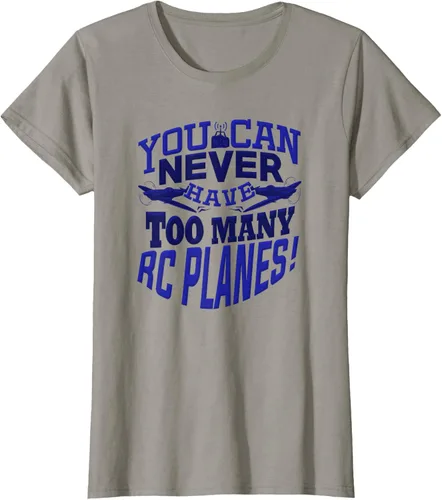 Vista 52 de RC Plane You Can Never Have Too Many RC Aviones Hobby Lover - Camiseta, gris, S
