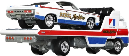 Vista 2 de Hot Wheels Equipo de transporte abierto con la máquina Rebel AMC '70