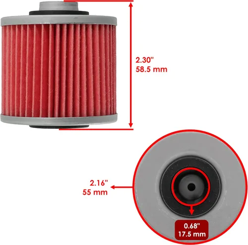 Vista 2 de Caltric Paquete de 2 filtros de aceite compatibles con Yamaha Xtz750 Xtz-750 Super Tenere 750 754 1989-1997
