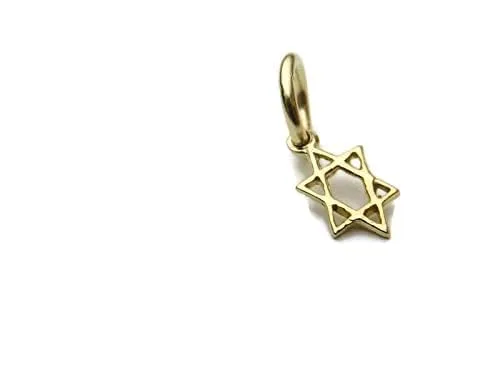 Vista 2 de Star of David Tiny 14k Yellow Gold Charm pendant