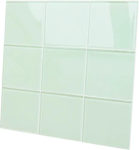 Vista 13 de Azulejo de vidrio negro para despegar y pegar, 12 x 12 pulgadas cuadrado de vidrio de mosaico para pared de cocina y baño (5 hojas, 5 pies cuadrados)