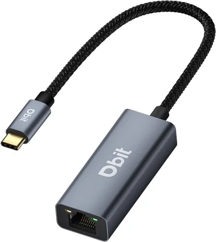 Vista 9 de DBIT Adaptador USB a Ethernet, adaptador de red LAN USB 3.0 a Gigabit Ethernet sin controlador, adaptador de Internet RJ45 compatible con MacBook