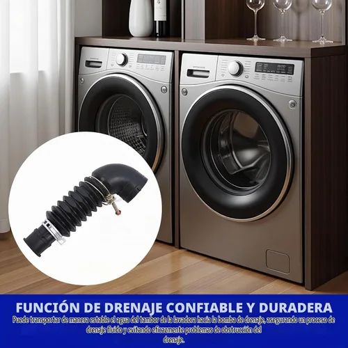 Vista 6 de DC97-17345B Manguera de drenaje de lavadora independiente para Samsung Kit de manguera de tubo a bomba de carga frontal DC97-16781A DC97-17345A